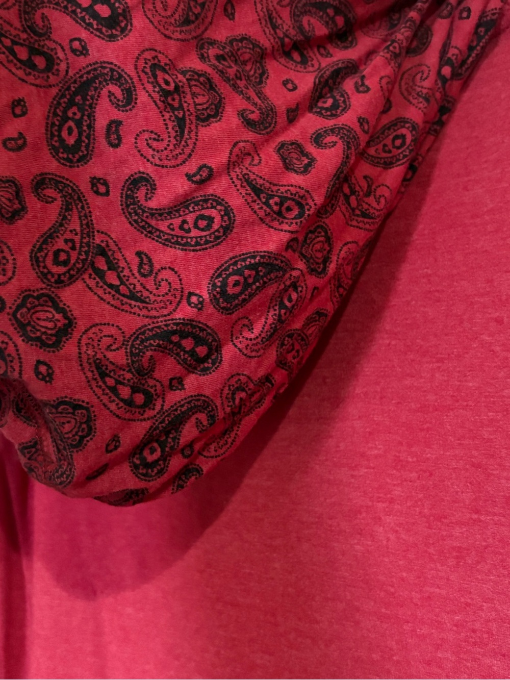 Carbon Red Paisley Pullover Hoodie - Picture 7 of 8